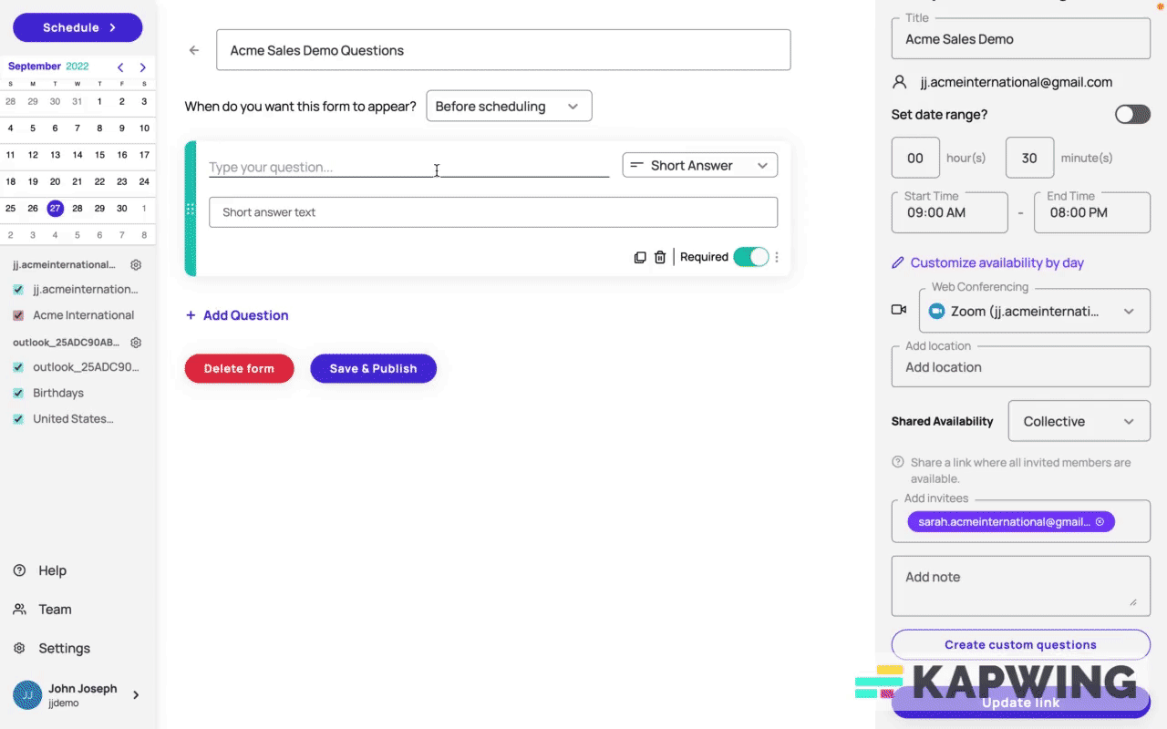 You can now add custom questions to your MeetBit link